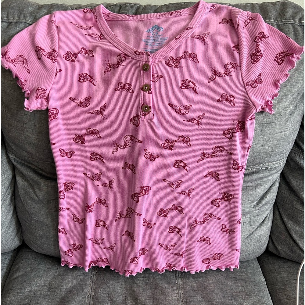 GIRLS XL NWOT BUTTERFLY TEE